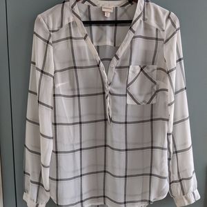 Sheer  long sleeve blouse